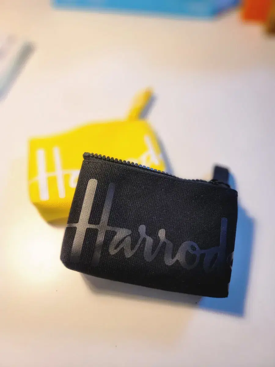 영국 HARRODS해롯백화점 코튼 파우치백